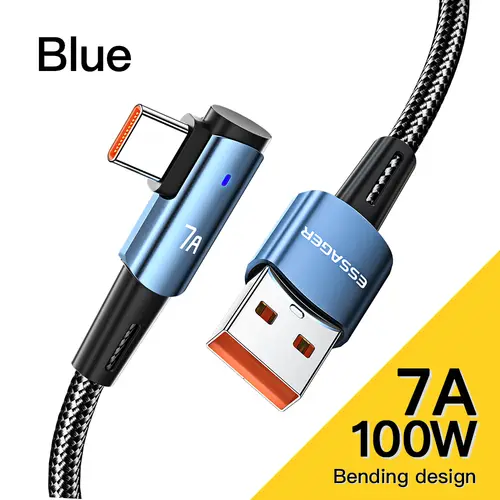 Essager 100W USB Type C To USB C Cable 90 Degree Angle For iPad MacBook Pro Xiaomi Samsung Huawei Fast Charging Type-C Date Wire - Image 10