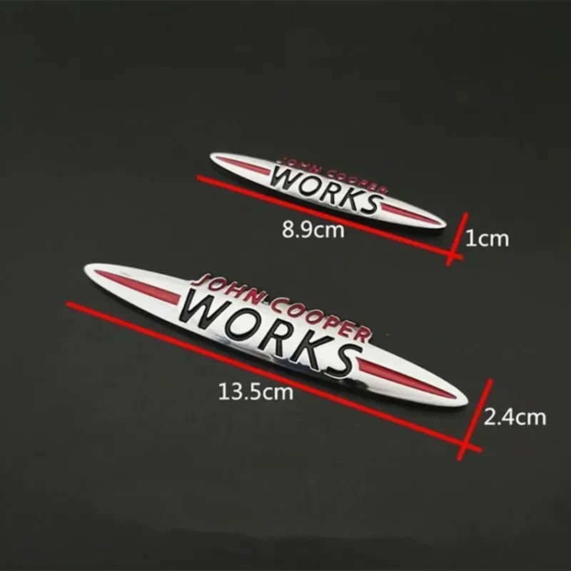 Chrome MINI JCW John Cooper Works 클럽 맨 컨트리 맨 R50 R52 R53 R55 R56 R57 R58 F55 용 프론트 그릴 엠블럼 배지 스티커 데칼