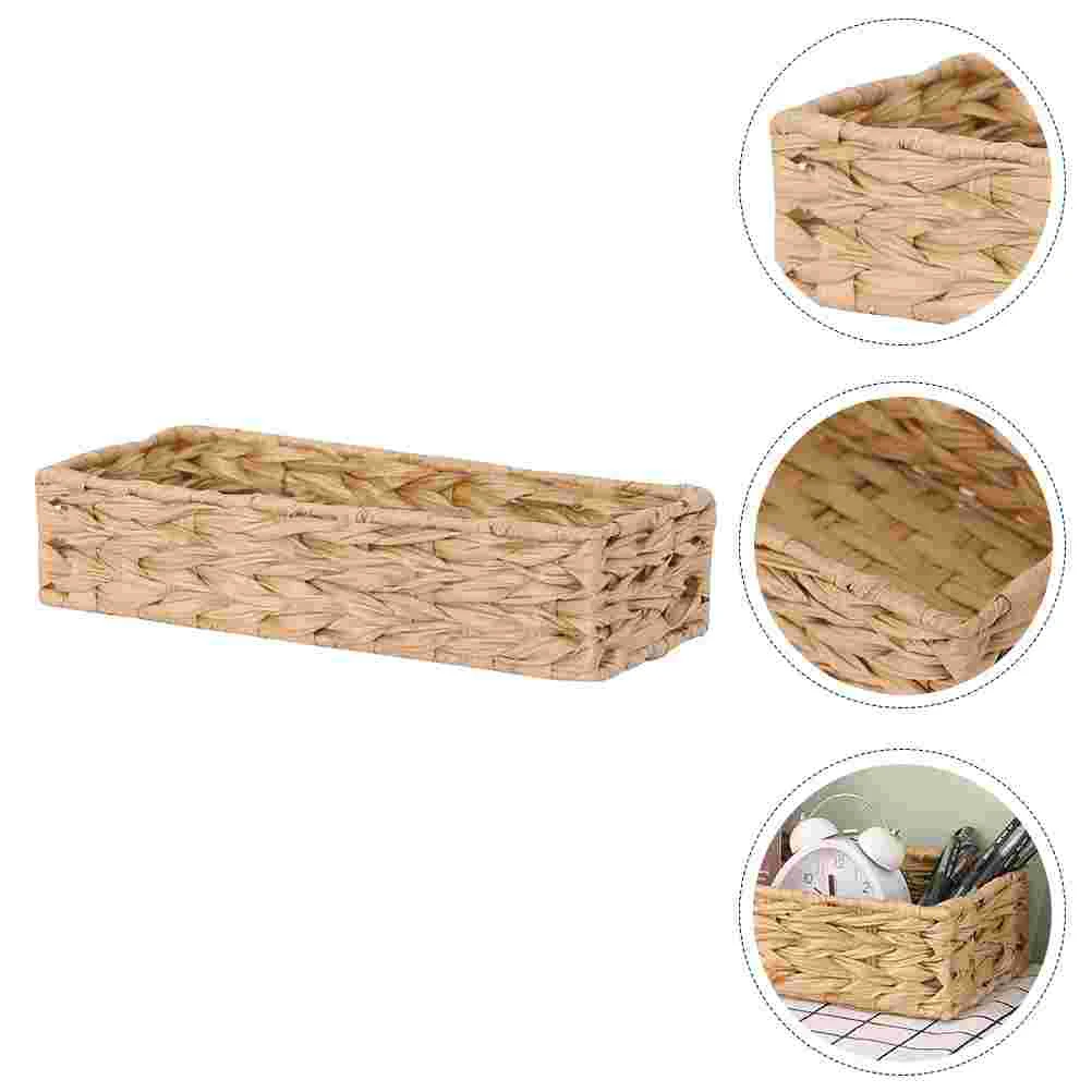 

Hamper Woven Storage Basket Exquisite Organizer Home Household Multi-purpose Organizing