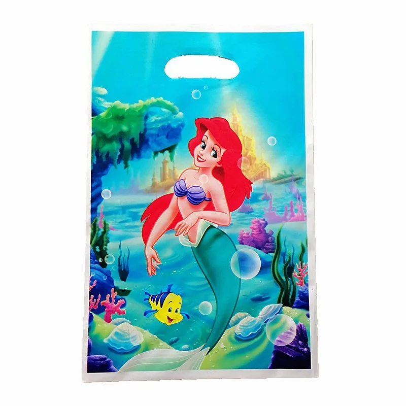 Bolsas de regalo para fiestas de Mickey Minnie Mouse, Frozen, Elsa, Anna, bolsas de plástico para dulces, bolsas de botín para fiestas infantiles, suministros para fiestas de cumpleaños infantiles