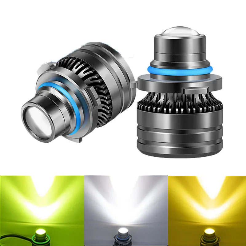 

2 шт., Автомобильные светодиодные лампы H7 H11Laser Lens H8 H9 9005 HB3 9006 HB4