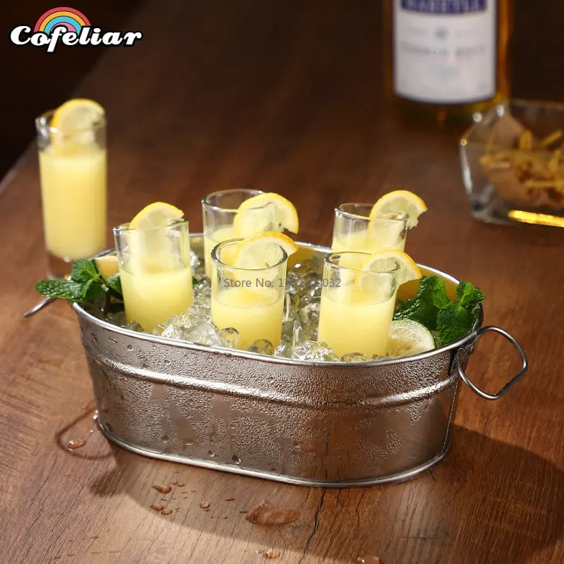 

Creative Cocktail Glasses Set With Ice Bucket Party Game Glassware Personalized Wine Fight Cup Suit Niche Tequila Shot Glass Set