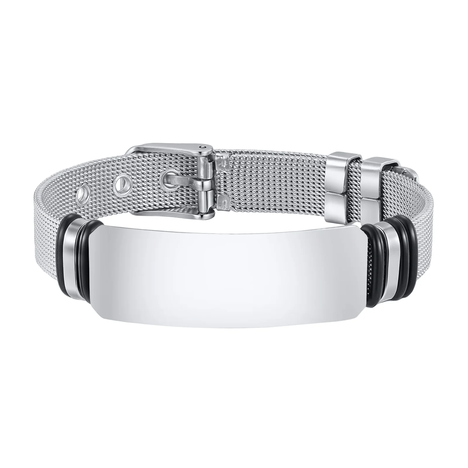 Sleek Stainless Steel Mesh Strap Bracelet - Elegant Daily Wear Jewelry
