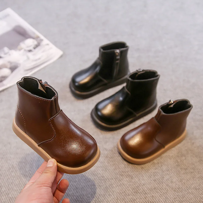 Kids Platform Ankle Boots Breathable Casual School Shoes