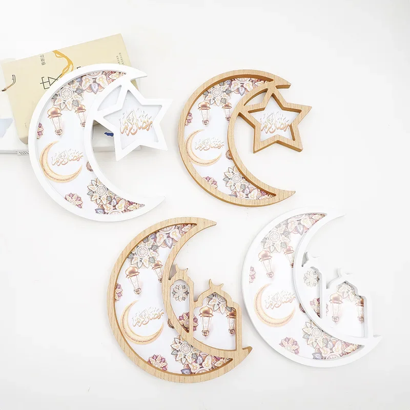 

Festival Star Moon Tray Ornaments Moon Star Decorations Window Wall Hanging Wood Crafts Room Decor Aesthetic Decoration Crafts