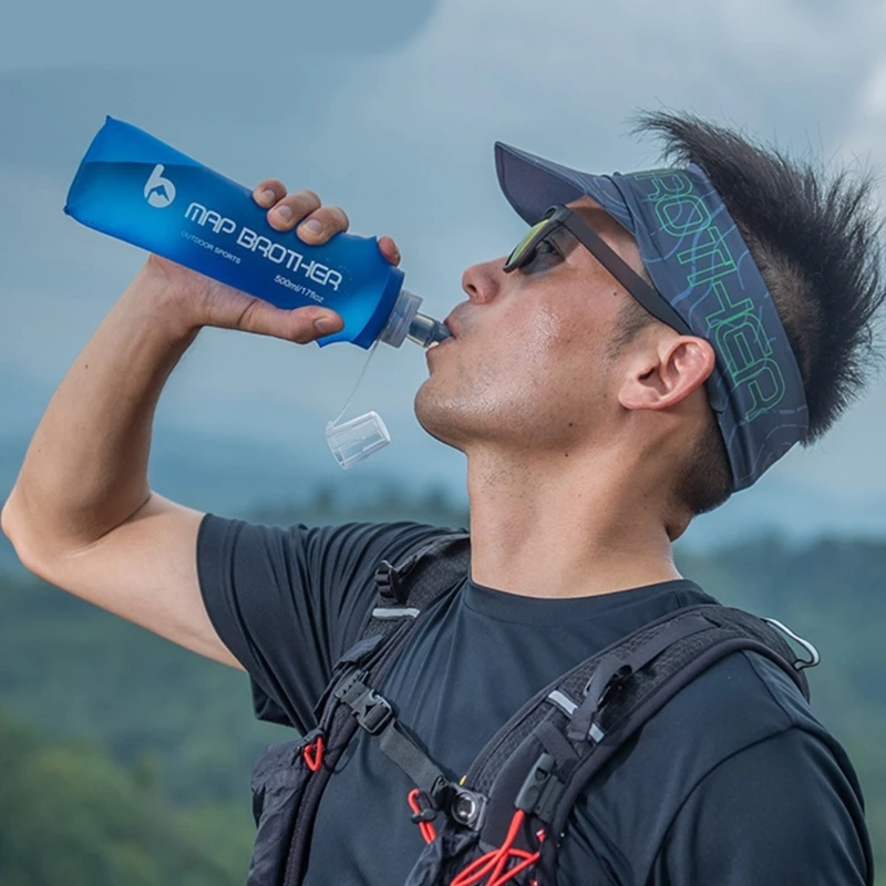 Running Sport  Soft Water Bottle Folding TPU Soft Flask Water Bag for Sports  Running Traveling Hiking Cycling 4