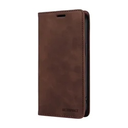Premium Anti-Theft Leather Wallet Phone Case with Flip Card Holder for OPPO F27 5G (Brown)