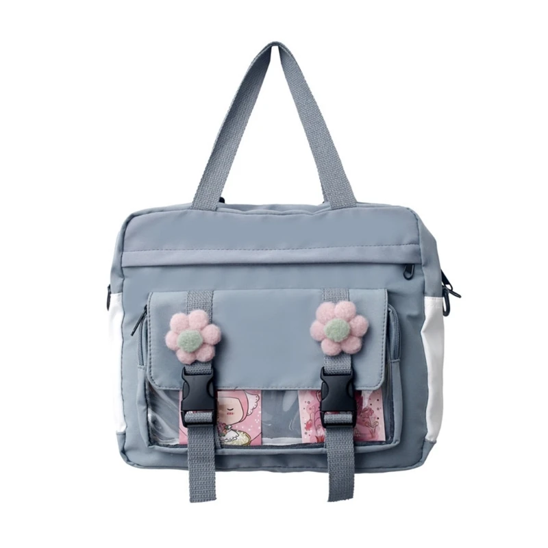 

Прозрачная сумка на плечо для женщин, милый цветочный ранец для девочек, сумка через плечо для подростков, школьный портфель для студентов, женская сумочка с ручками сверху