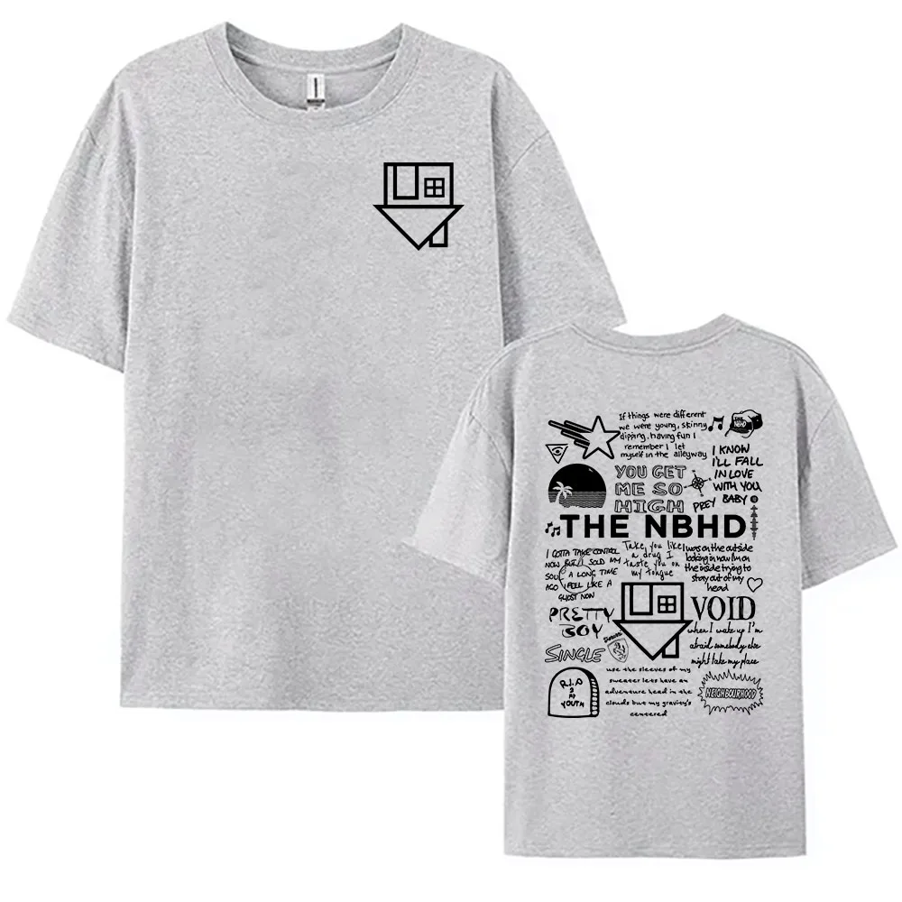 The NBHD Band Printing T-shirt Cotton High Quality Women/Men Tshirts Ropa Mujer Street Y2K Casual Short Sleeve Tee-shirt Male 3