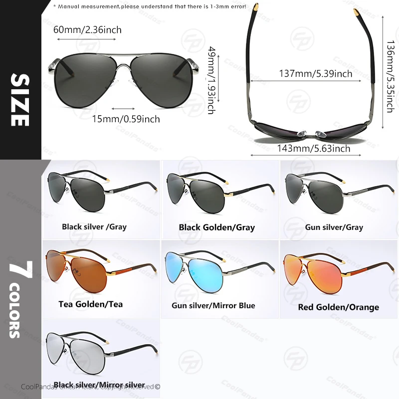 Sleek Outdoor Polarized Sunglasses with Anti-Glare Mirror Lens