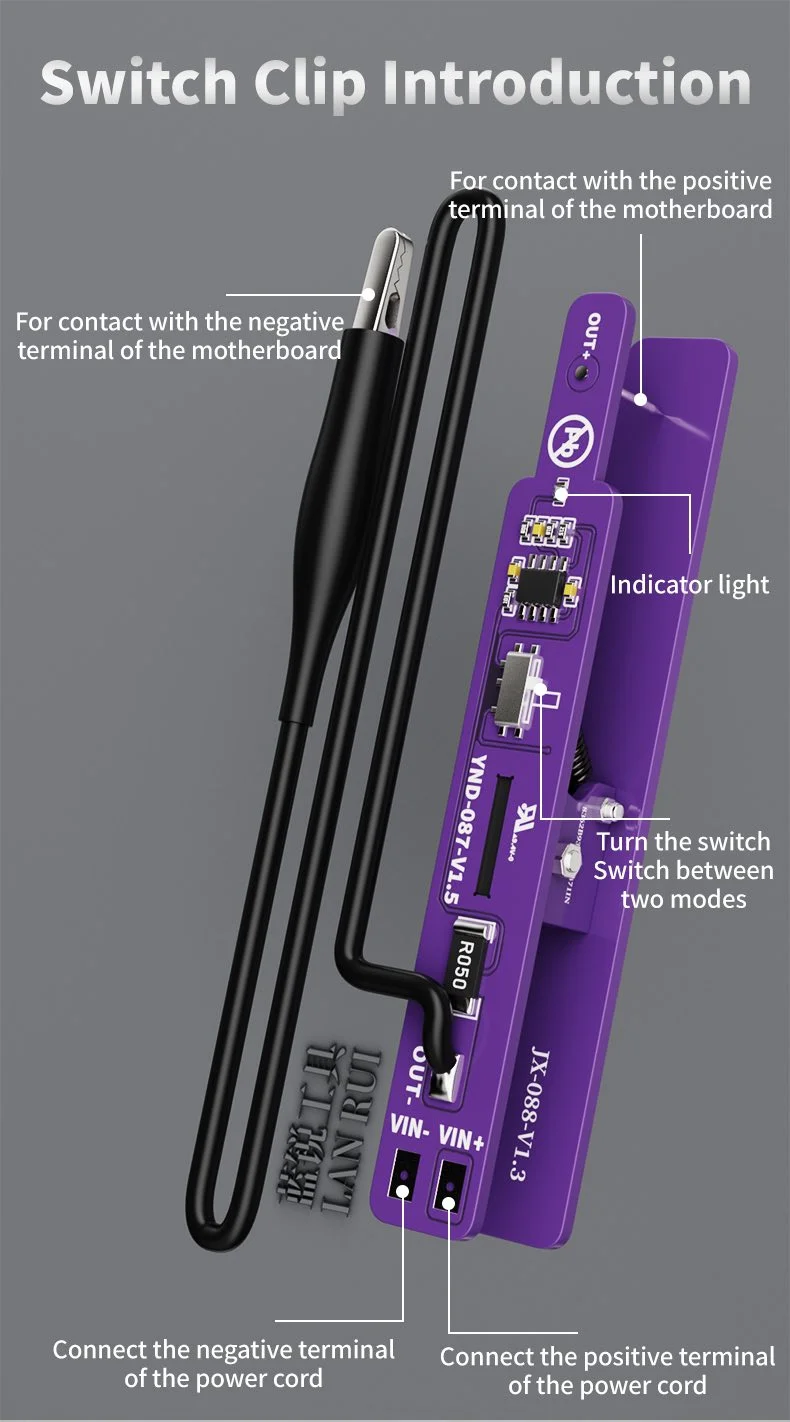Lanrui M191 범용 전원 공급 도구 IP/Pad/안드로이드 태블릿 전류 감지 테스터용 배터리 없는 전원 공급 장치