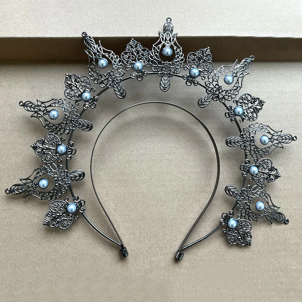 1pc Trendy Divine Halo Crown Baroque Neutral Tiara Party Banquet Holiday Exaggerated Eye-Catching Women Hair Accessory Crown hair accessory hair headdress hair band crown
