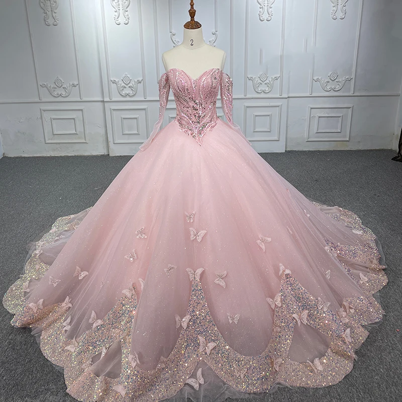 JANCEMBER Elegant Quinceanera Dresses Organza Ball Gown Appliques ...