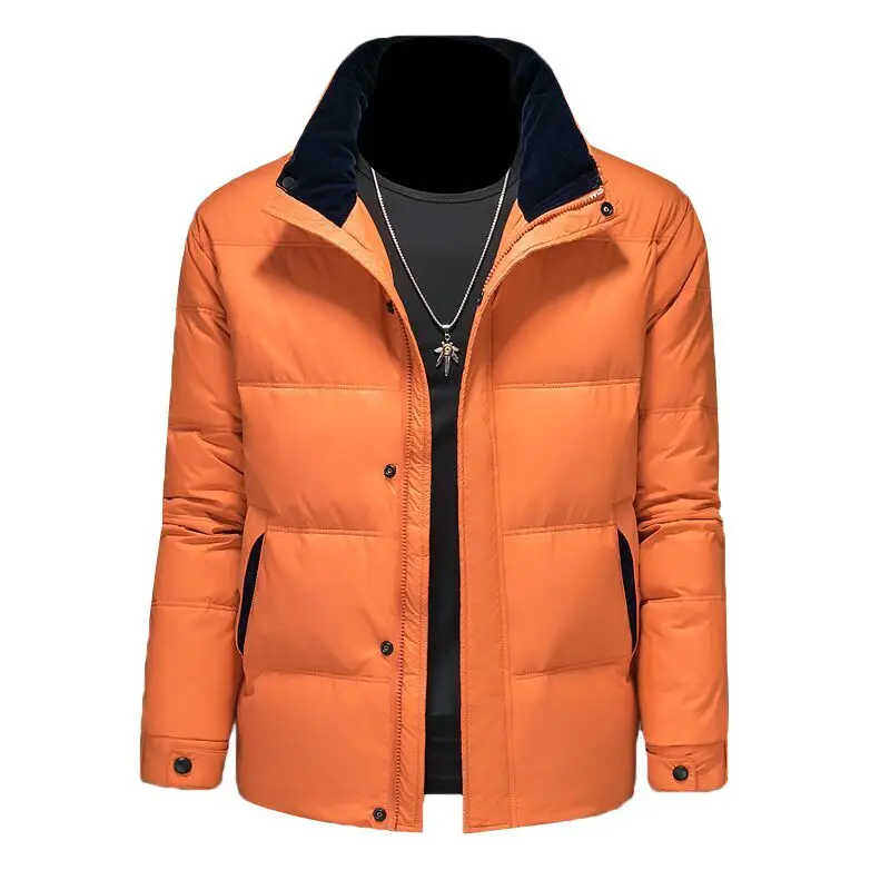 

Winter New Men 90% Down Jacket Parkas Casual Outdoor Thick Warm Velvet Overcoat Windproof Windbreak Lightweight Business Puffer