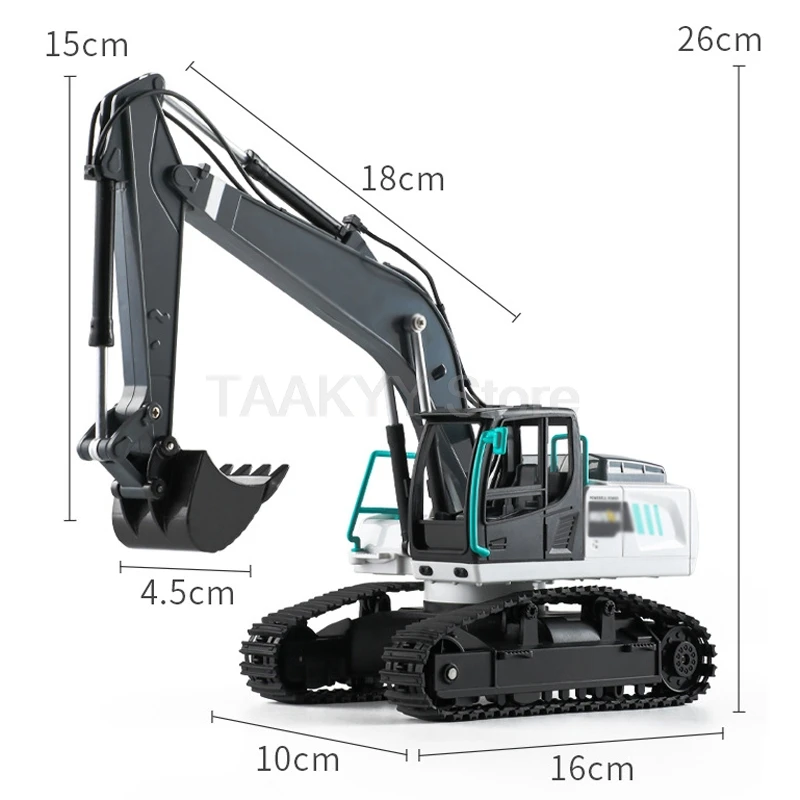 1:14 1594 Alloy Remote Control Excavator 22 Channels Heavy Duty RC Engineering Vehicle Rc Crawler Cars For Children Toys Model 6