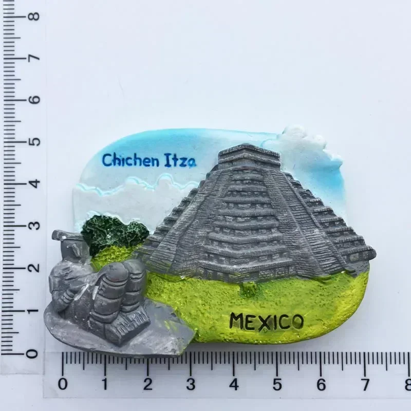 Aimant De Réfrigérateur 3D – Costa Maya, Port Mahahual, Mexique – Souvenir De Voyage Artisanal (7,3 X 6 Cm)