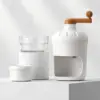 Ice Crusher Machine Manual Rotary Crushed Ice Maker for Party, Bars, Restaurants Lightweight Built in Spring Press Portable 3