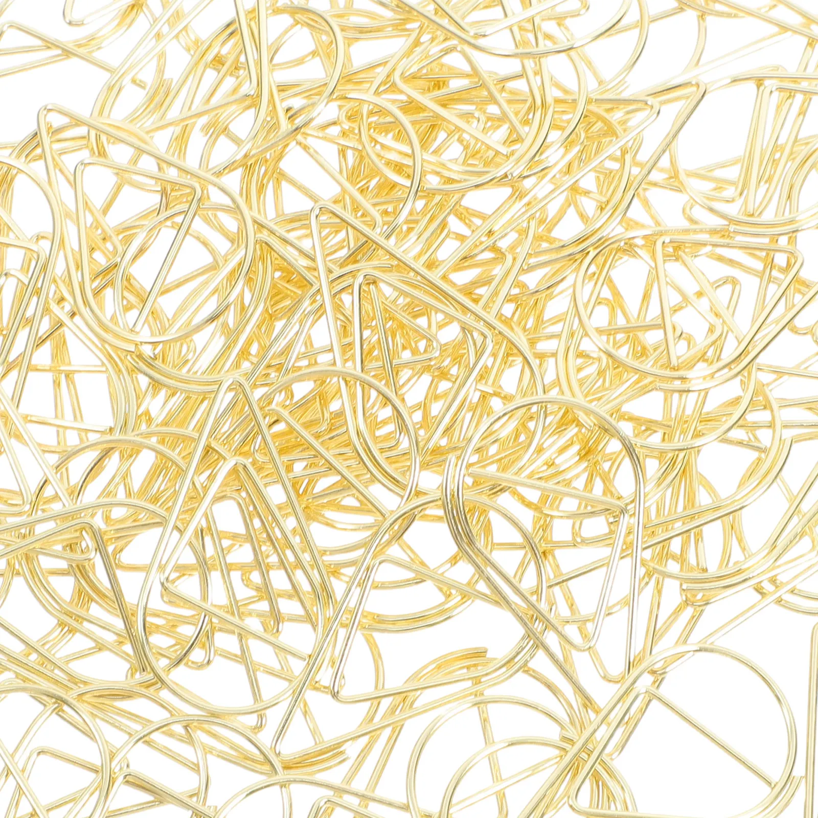 100Pcs 눈물 모양 종이 클립 사무실 학교 파일을위한 금색 금속 문서 클립 메모 메모 크리 에이 티브 다용도 사무용품