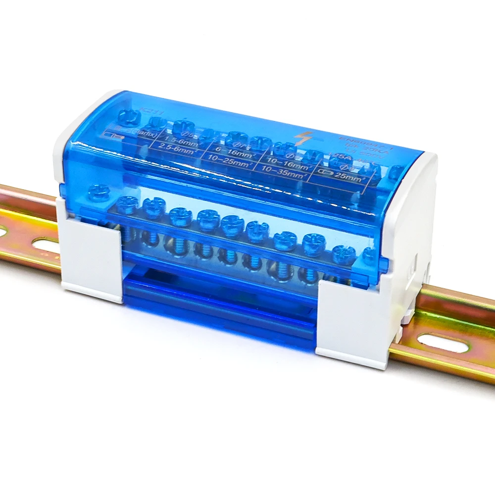 1pcs WDH-211 Terminal Block Reliable Electrical Connection Screw Type Durable Compact DIN Rail Mount 6