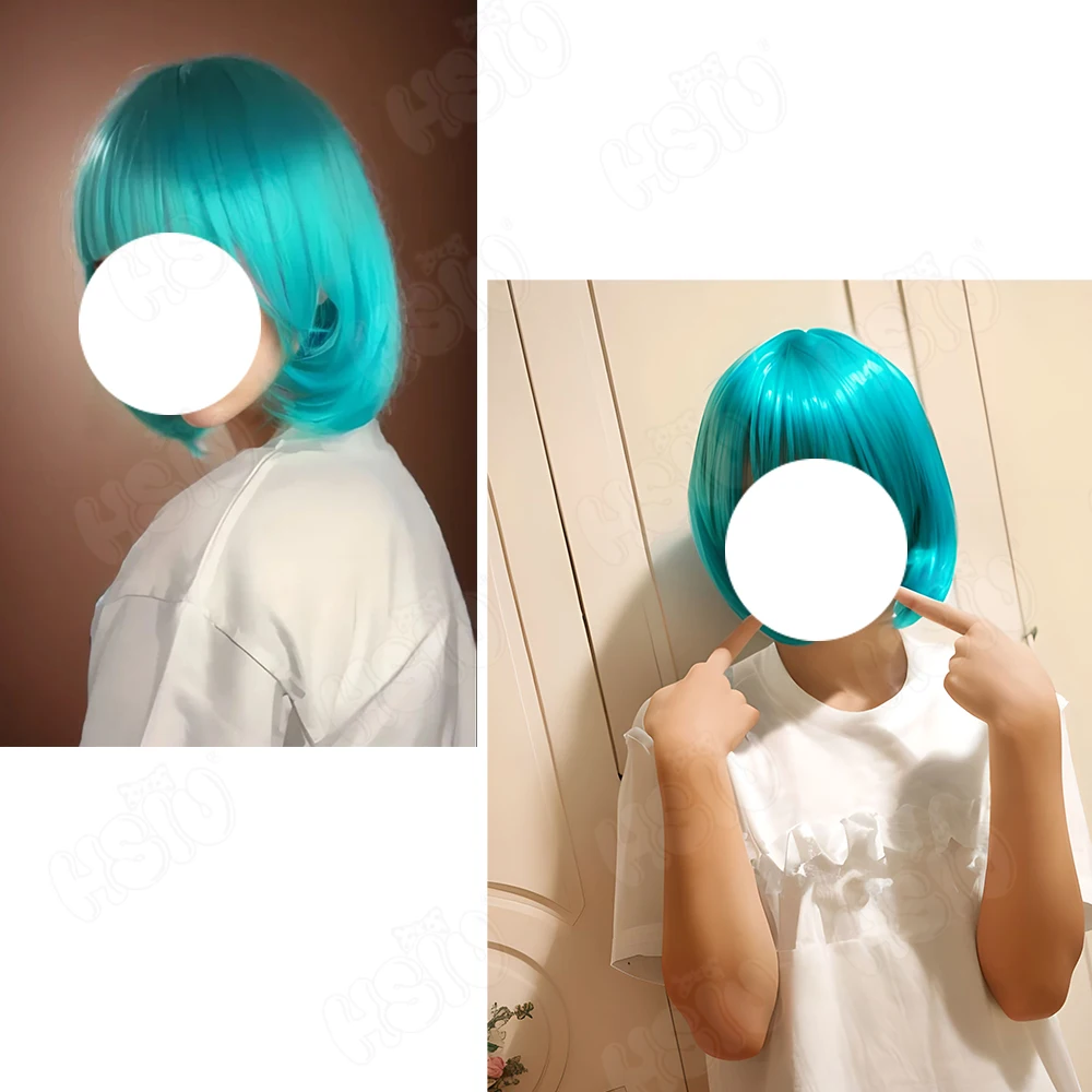 Wife Cosplay Wig Fiber synthetic wig「HSIU」30cm lake green