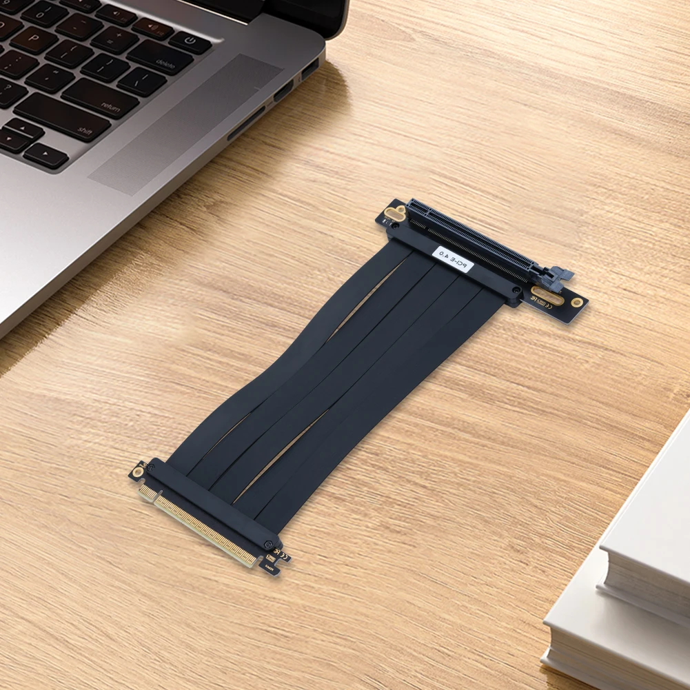 PCI-E 4.0 Riser Cable PCI Express Gen 4 GPU Extension Cord Extension Port 90 Degree Adapter Compatible with RTX4090 RTX4080