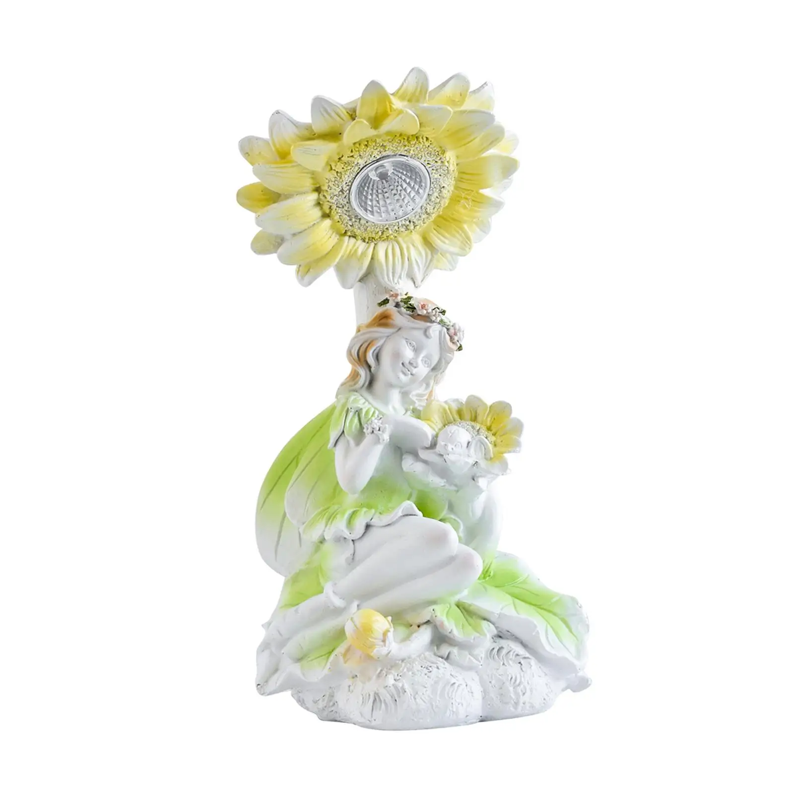 

Patio Fairy Figurine Solar Powered Light Height 26.5cm Cute Waterproof Lawn