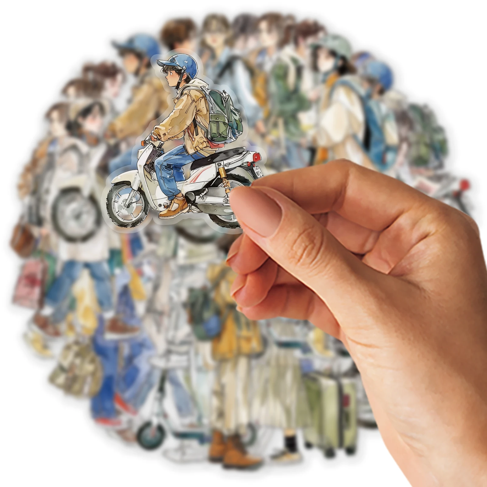 에토리 라이프 롱 스트리트 패스바이 트래블러 개인 레저 스티커 팩 DIY 스크랩북 용품, 사진 앨범, 학생 문구류, 노트북, 전화기 스티커, 어린이 선물 종이 가방, 장난감 스티커