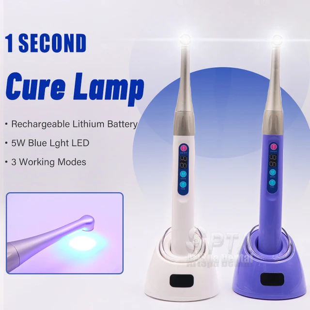 SPTA Dental Light Cure Lamp Composite Resin LED Lamp Wireless 1 Second Cure Light High Dentistry Equipment Dentist Curing