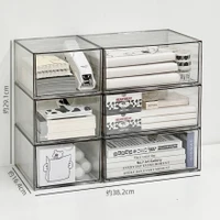 Desktop Organizer Drawer Type Acrylic Box Stationery Organizer Cosmetic Organizer for Makeup Storage Stationery Supplies receive 2