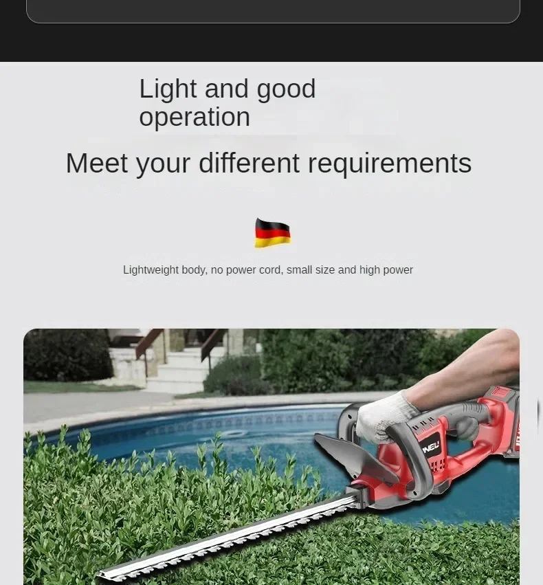 Electric Hedge Trimmer with Lithium Battery and Tea Harvester for Greening and Garden Pruning 6