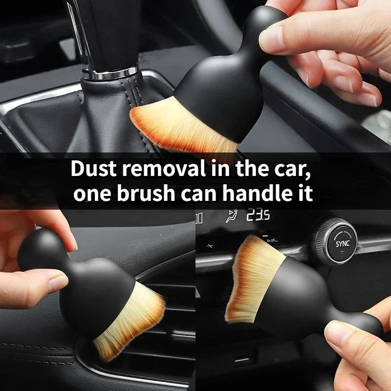 Car Air Vent Cleaning Soft Brush with Casing Car Interior Cleaning Tool Artificial Brush Crevice Dusting Detailing air vent cleaning brush car detailing brush set car interior dust brush car cleaning tool