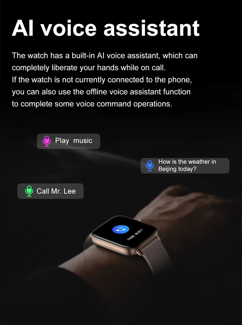 T46S Men's Smart Watch Sports Fitness Tracker Bluetooth 5.0 Call Watch Heart Rate Blood Pressure Monitoring Waterproof Bracelet