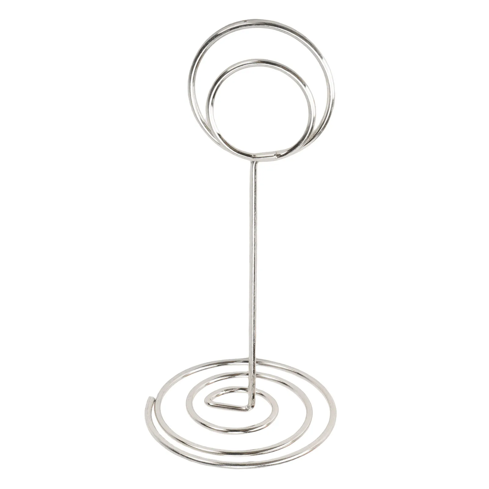20Pcs Table Number Holder 85mm Round Iron Place Card Holder Desktop Photo Memo Stand for Wedding Party Graduation Office
