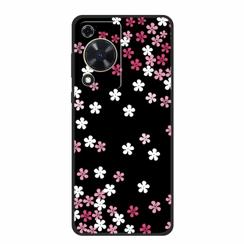 Black Silicone Soft Phone Case with Cartoon Design