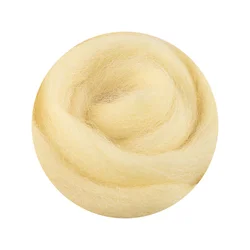 Large 50g Wool Felt Package, Soft and Smooth, Imported from Queensland, Australia, Premium Quality for Needle and Wet Felting (28 Wax Yellow)