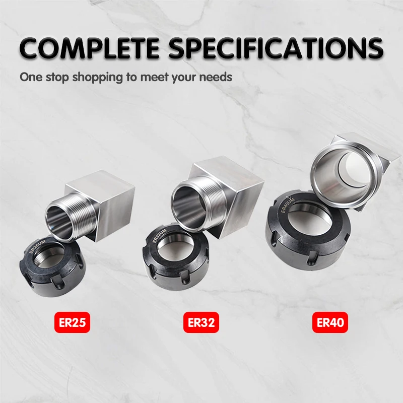 Square/Hexagon ER25 ER32 ER40 Collet Chuck Seat High Precision Hard Steel Spring For CNC Lathe Engraving Cutting Machine Holder