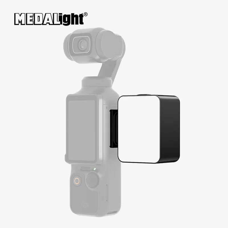 MEDALigh RL-03 포켓 3 미니 LED 조명 비디오 라이트 (DJI 오즈모 포켓 3용, 브이로그, 라이브 방송용, 800mAh 충전식)