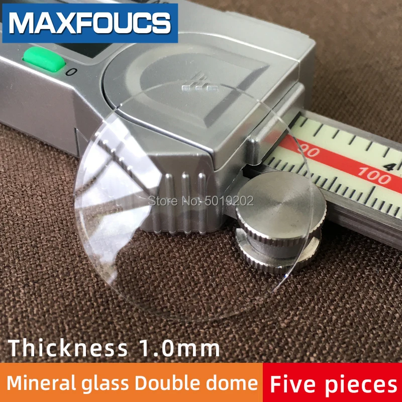 

5 PCS 20mm-39.5mm Double Dome Mineral Glass Watch Crystals 1.0mm Thick Spare Parts For Watchmaker