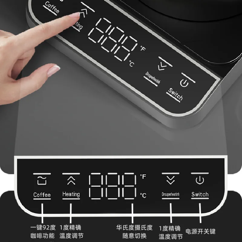 800ml Gooseneck Electric Kettle Jug Hand Brew Coffee Pot Thermo Pot Temperature-Control Heating Water Bottle Smart Teapot 3