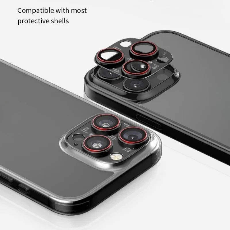 Optik Pro Two-Tone Camera Lens Protector - Tempered Glass Full Cover Cap