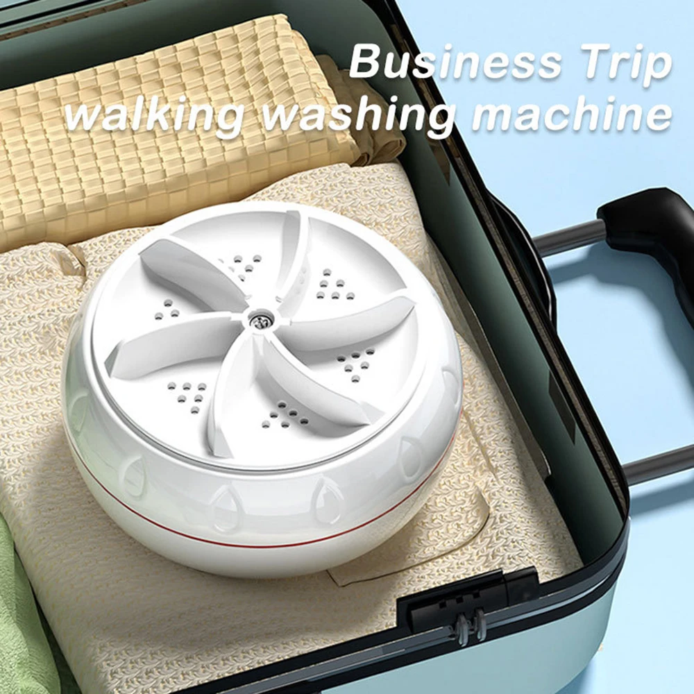 60W USB Portable Washing Machine Rotating Turbo Ultrasonic Dishwasher Fruit Mini Washing Machine For Clothes Home Kitchen Travel