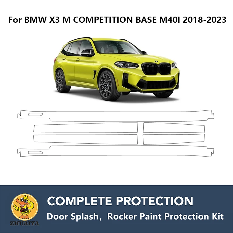 

PreCut Rocker Panels Paint Protection Clear Bra Guard Kit TPU PPF For BMW X3 M COMPETITION BASE M40I 2018-2023