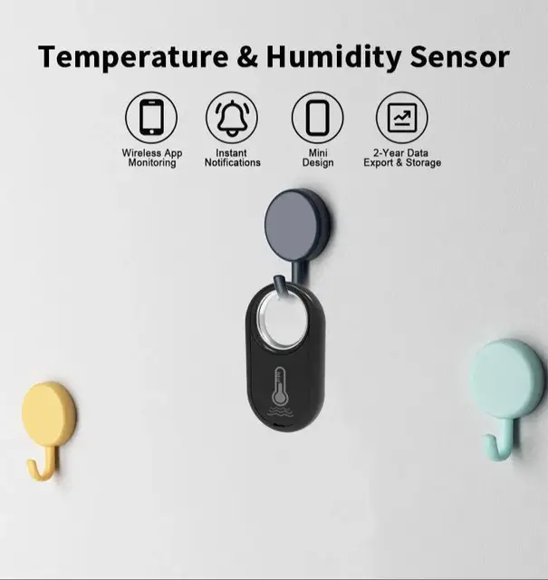 Tuya Smart Zigbee Hanging Temperature Humidity Sensor Removeable Smart Life Thermometer Detector Alexa Google Home Voice Control 5