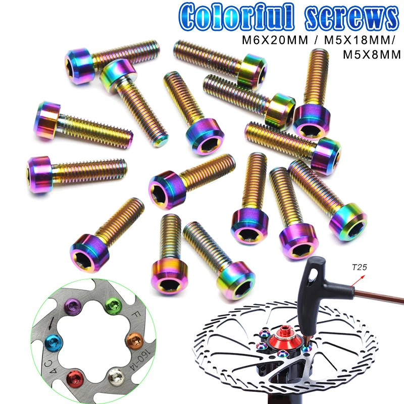 

6 шт./комплект, винты для велосипеда, с шайбой