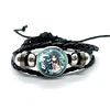 Game Genshin Impact Bracelet Cartoon Anime Zhongli Hutao Tartaglia Cosplay Jewelry Multilayer Snap Button Leather Bangles 4