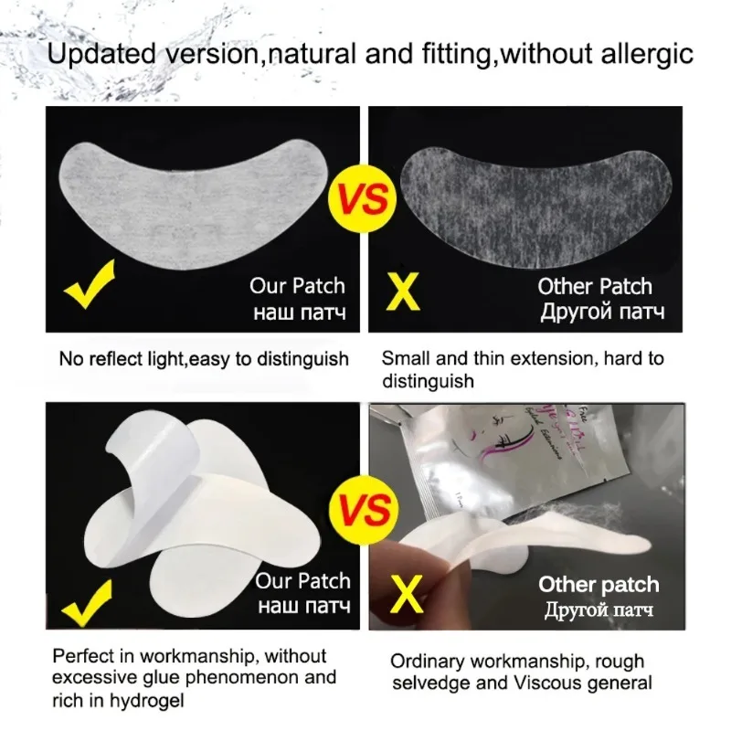 Eyelash patches eyelash patch eyelash pads eyelash accessories eyelash extension supplies 50/100 Pairs Eyelash Extension Hydrogel Patches Grafting Eyelashes U Shaped Gel Eye Pads Lashes Extension Supplies Makeup Tool