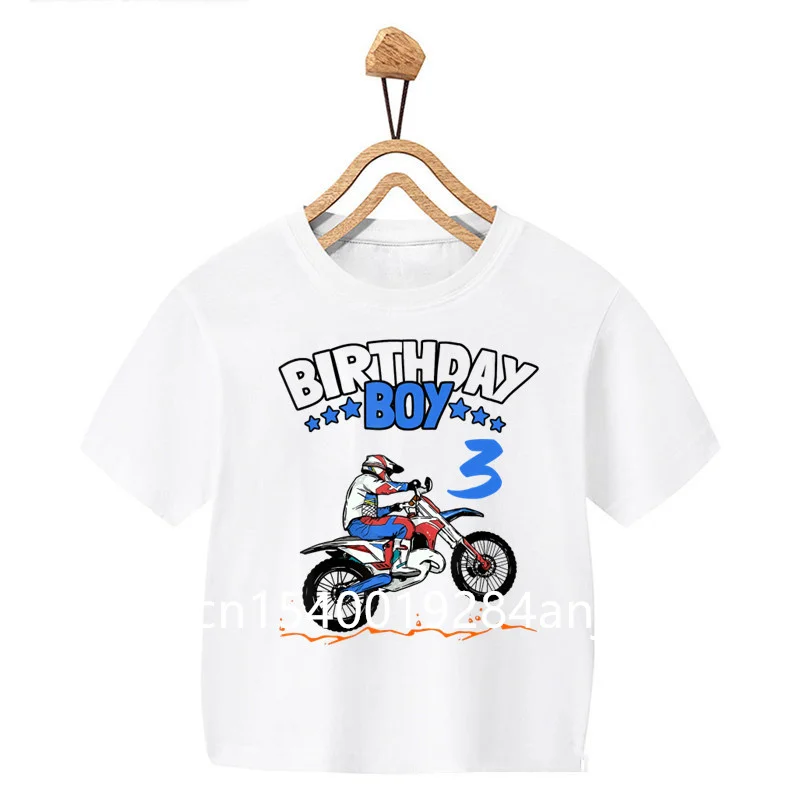 Kids Digital Motocross T-Shirt Kids Cool Cartoon Print T-Shirt Boys Girls Motorcycle T-Shirts Street Teen Clothes cute T-Shirts T-Shirts