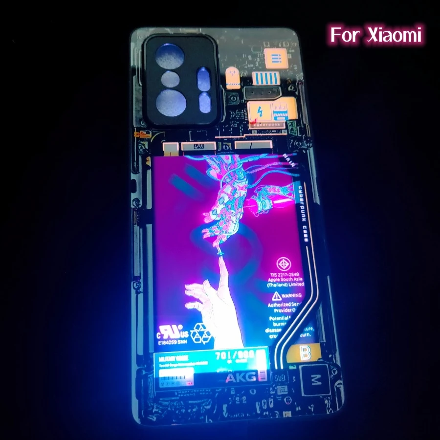 Coque de t l phone SAFLED dr le pour Xiaomi coque en verre Flash casque 