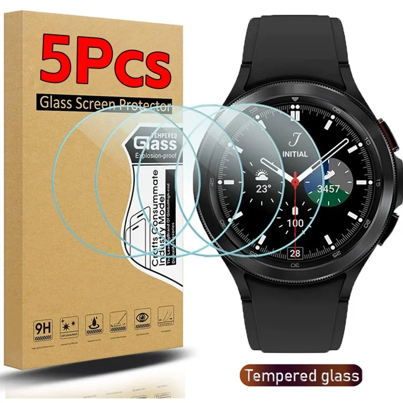 Film de protection classique anti-rayures, verre du Guatemala, protecteurs d'écran pour Samsung Galaxy Watch 5/4/3, Watch4, 40mm, 42mm, 44mm, 46mm