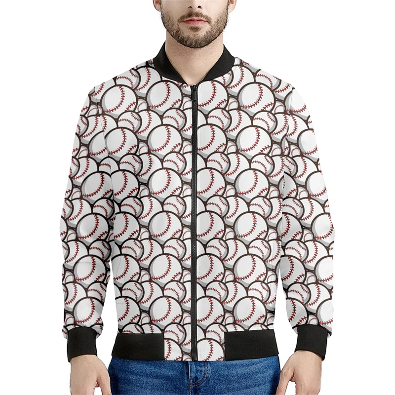 Chaquetas de béisbol con estampado gráfico de moda para hombre, chaqueta bomber con estampado 3D de manga larga, tendencia de primavera y otoño, abrigo deportivo informal para niños